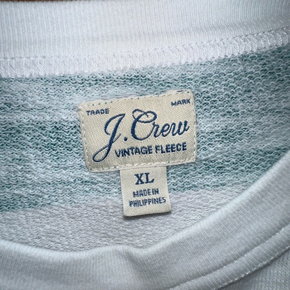 J. Crew Teal and White Vintage Fleece Shirt - Picture 3 of 3